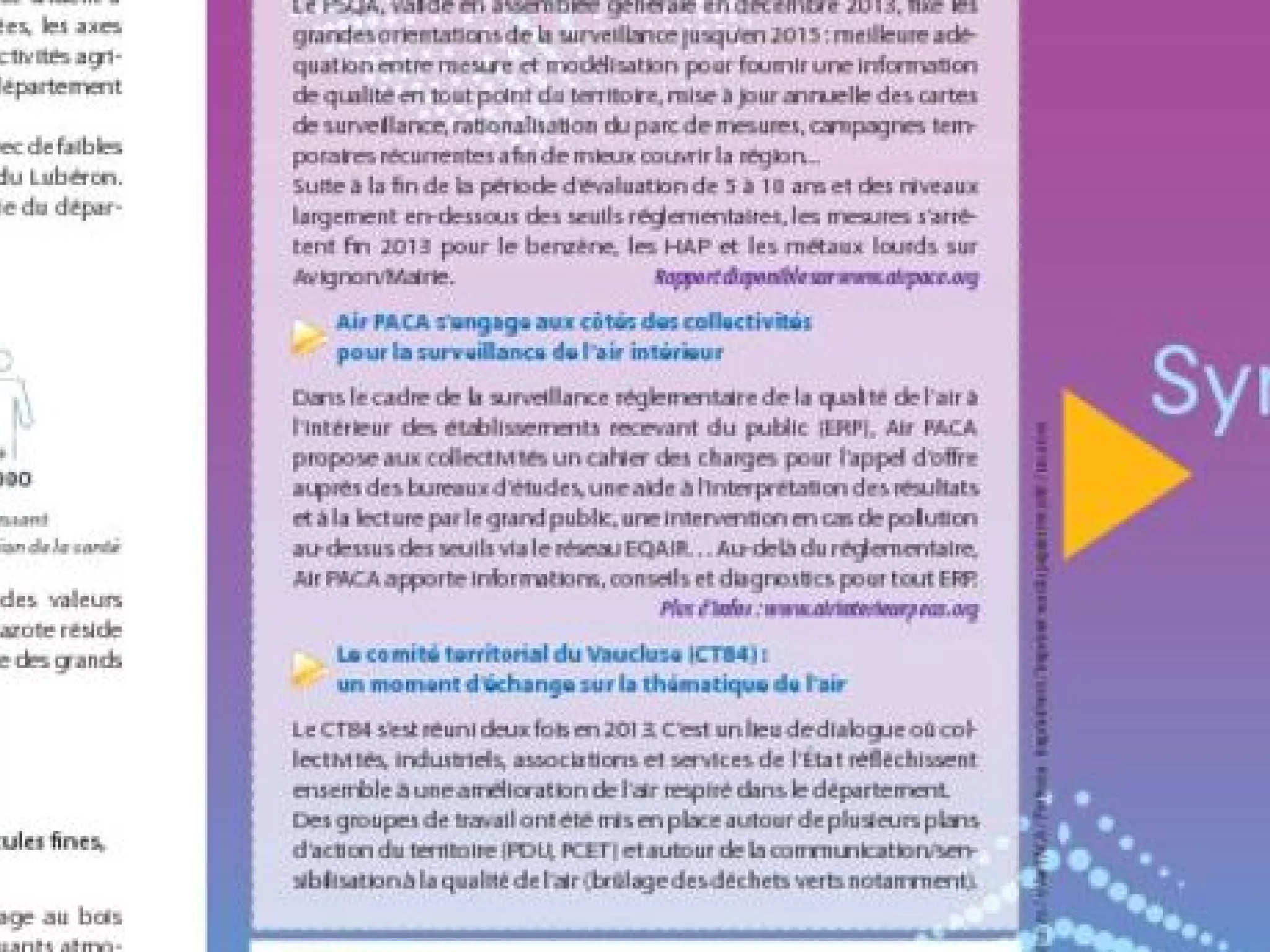 La plaquette synthèse de la qualité de l'air en 2013 sur le Vaucluse est publiée